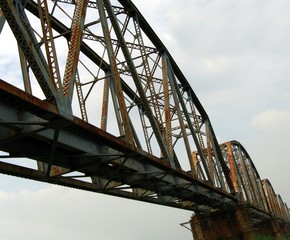 massive old railway bridge