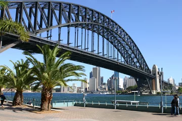 Wall murals Sydney Harbour Bridge sydney city, harbour and sydney harbour bridge