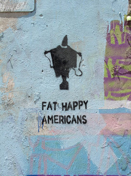 fat happy american
