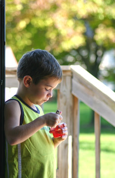 Boy Eating Jello