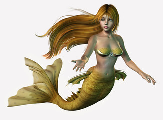 gold mermaid
