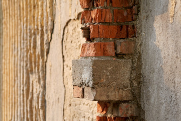 bricks and plaster