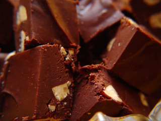 macro shot fudge