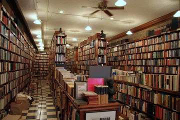 Fotobehang Bibliotheek antiquarische boekhandel
