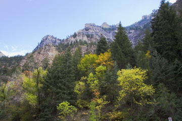 fall in high mountains