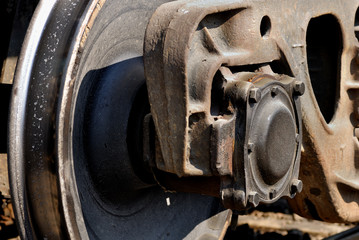 wheel of a train