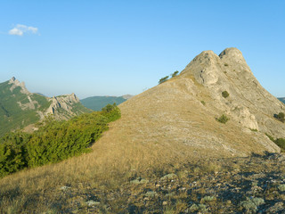 double-peaked mountain as camel