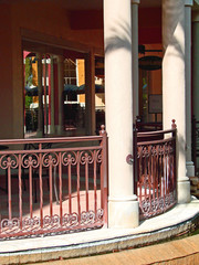 shop windows by the railing