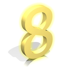 3d gold eight
