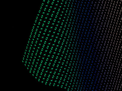 black binary  numbers