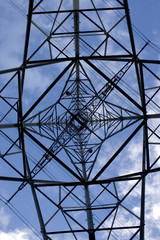 inside an electricity pylon