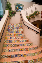 spanish tile staircase