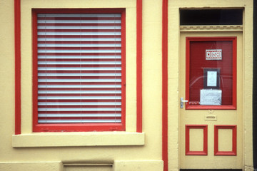 red and yellow cafe