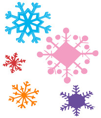 snow flakes colors
