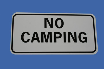 no camping sign