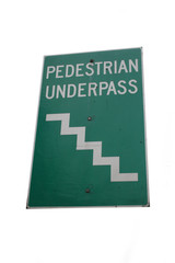pedestrian underpass sign