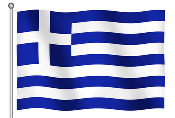 flag of greece waving