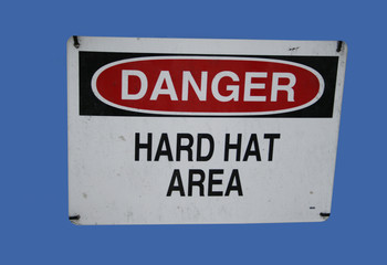 danger hard hat area