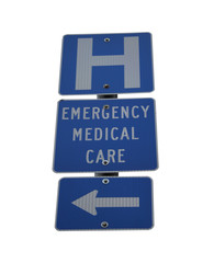 hospital emergency medical care sign