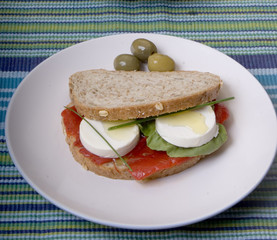closeup healthy sandwiches