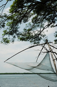 india, cochin: chinese fiching nets