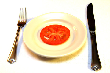 tomato and dish