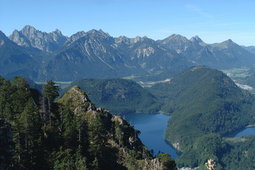 Fototapeta na wymiar Allgäu Alpy z Alpsee