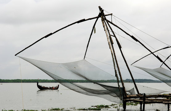 india, cochin: chinese fiching nets