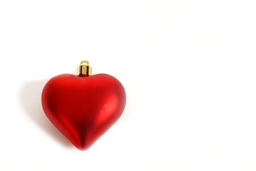 red heart shaped ornament