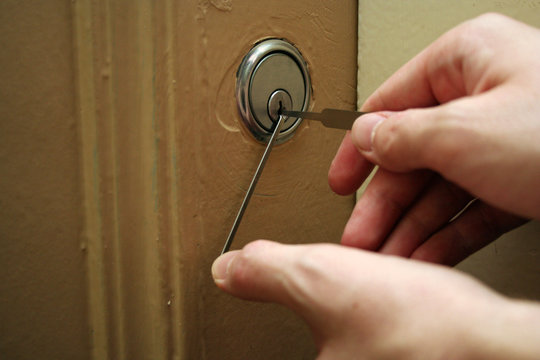 picking lock with tools