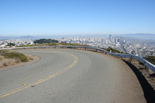 Road Near Twin Peaks San Francisco