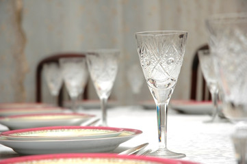 table served in the restaurant