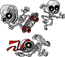 vector cartoon skeletons