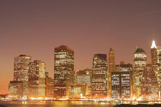 Fototapeta manhattan skyline at night