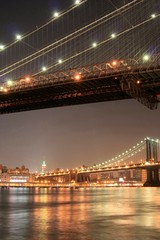 Naklejka premium manhattan skyline at night