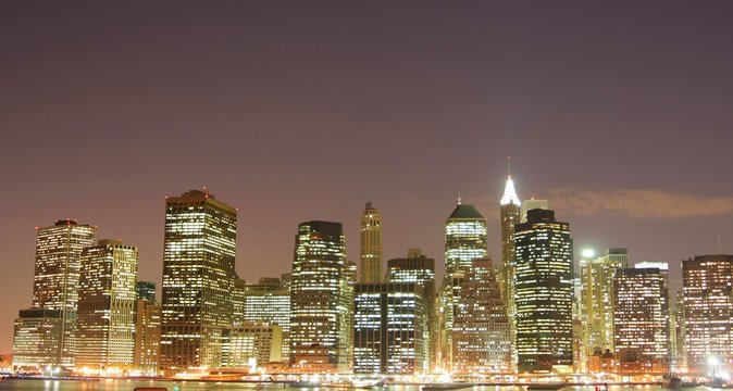 manhattan skyline at night