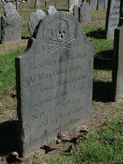 skull tombstone, full