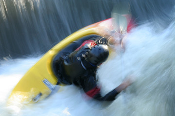 kayak en action