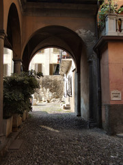 quaint italian town alley