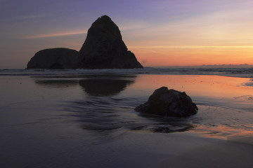 whales head beach sunset