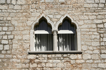 Fototapeta na wymiar Szczegóły stary budynek kościoła w Chorwacji