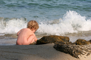 baby on the beach