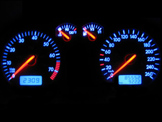 glowing dashboard