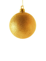 golden christmas ball