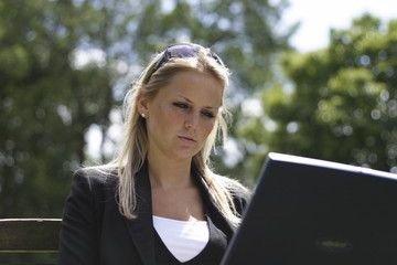 girl with laptop