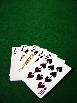 winning hand of cards