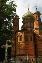 Fototapeta na wymiar Russian Orthodox chapel