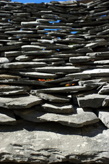 stone roof, detail