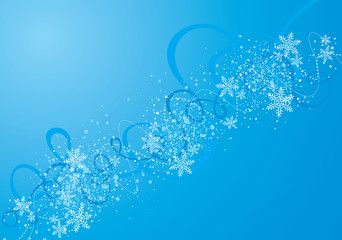 blue snowflakes background
