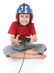 happy child playing games